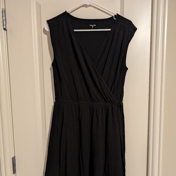 Garnet Hill Sleeveless black wrap dress Size Small - Picture 1 of 6